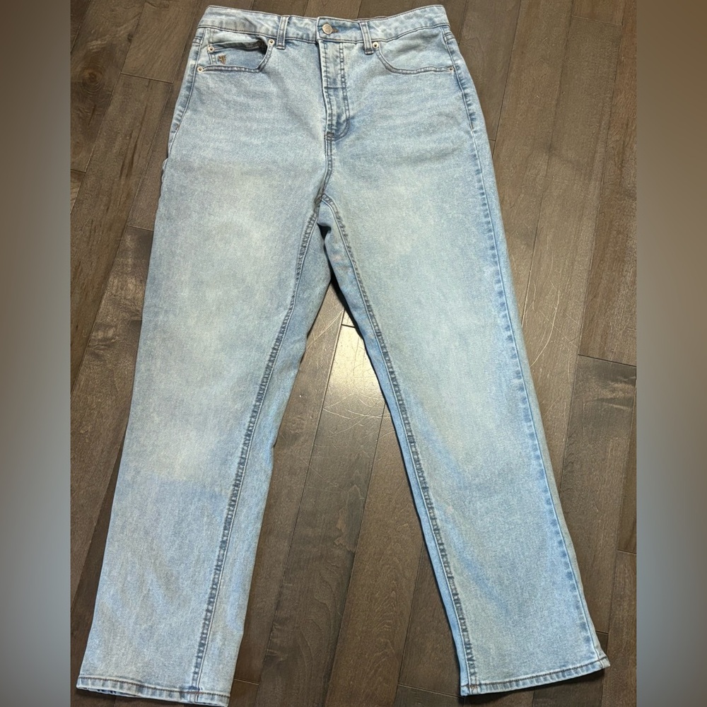 SOLd Frye Women’s Jeans Size 8 29 Light Wash High Rise Straight Leg Stretch - Picture 2 of 12